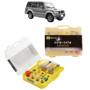 Kit trusa Set becuri H4 compatibila cu HYUNDAI GALLOPER II (JK-01) din 1998-2003, bec far, semnalizare , pozitie, iluminare numar, frana, plafoniera, stop frana - Img 1