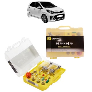 Kit trusa Set becuri H4 compatibila cu KIA PICANTO III (JA) din 2017-2020, bec far, semnalizare , pozitie, iluminare numar, frana, plafoniera, stop frana