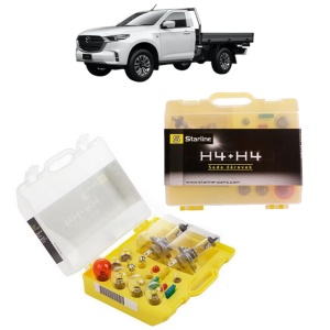 Kit trusa Set becuri H4 compatibila cu MAZDA BT-50 Platform/Chassis (CD, UN) din 2006, bec far, semnalizare , pozitie, iluminare numar, frana, plafoniera, stop frana