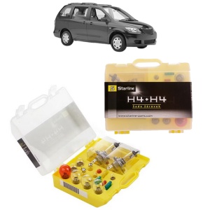 Kit trusa Set becuri H4 compatibila cu MAZDA MPV II (LW) din 1999-2006, bec far, semnalizare , pozitie, iluminare numar, frana, plafoniera, stop frana