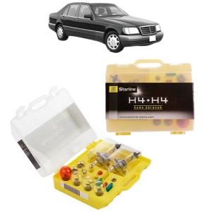 Kit trusa Set becuri H4 compatibila cu MERCEDES-BENZ S-CLASS (W140) din 1991-1998, bec far, semnalizare , pozitie, iluminare numar, frana, plafoniera, stop frana