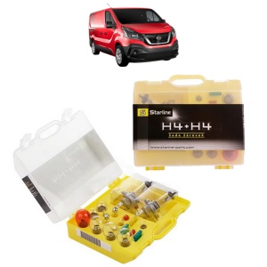 Kit trusa Set becuri H4 compatibila cu NISSAN NV300 Van (X82) din 2016-2021, bec far, semnalizare , pozitie, iluminare numar, frana, plafoniera, stop frana