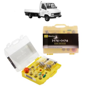Kit trusa Set becuri H4 compatibila cu PEUGEOT J5 Platform/Chassis (290L) din 1990-1994, bec far, semnalizare , pozitie, iluminare numar, frana, plafoniera, stop frana