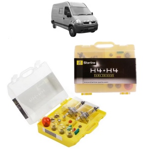 Kit trusa Set becuri H4 compatibila cu RENAULT MASTER PRO Van (FH__) din 2004-2010, bec far, semnalizare , pozitie, iluminare numar, frana, plafoniera, stop frana