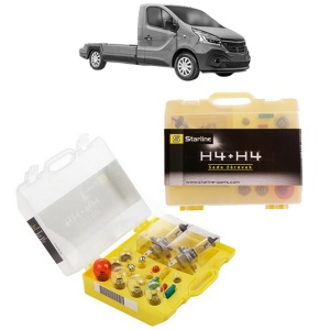 Kit trusa Set becuri H4 compatibila cu RENAULT TRAFIC III Platform/Chassis (EG_) din 2014-2019, bec far, semnalizare , pozitie, iluminare numar, frana, plafoniera, stop frana