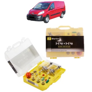 Kit trusa Set becuri H4 compatibila cu TOYOTA PROACE Van (MDX_) din 2013-2016, bec far, semnalizare , pozitie, iluminare numar, frana, plafoniera, stop frana