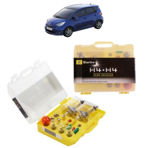 Kit trusa Set becuri H4 compatibila cu TOYOTA VERSO S (_P12_) din 2010-2016, bec far, semnalizare , pozitie, iluminare numar, frana, plafoniera, stop frana