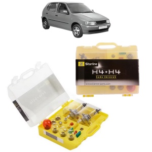 Kit trusa Set becuri H4 compatibila cu Volkswagen POLO III (6N1) din 1994-1999, bec far, semnalizare , pozitie, iluminare numar, frana, plafoniera, stop frana