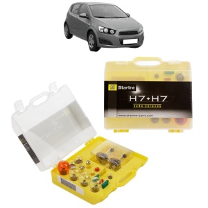 Kit trusa Set becuri H7 compatibila cu CHEVROLET AVEO Hatchback (T300) din 2011-2015, bec far, semnalizare , pozitie, iluminare numar, frana, plafoniera, stop frana