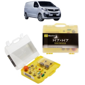 Kit trusa Set becuri H7 compatibila cu FIAT SCUDO Van din 2022-2025, bec far, semnalizare , pozitie, iluminare numar, frana, plafoniera, stop frana