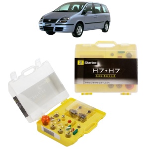 Kit trusa Set becuri H7 compatibila cu FIAT ULYSSE (179_) din 2002-2011, bec far, semnalizare , pozitie, iluminare numar, frana, plafoniera, stop frana