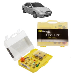 Kit trusa Set becuri H7 compatibila cu FORD FOCUS I Saloon (DFW) din 1999-2005, bec far, semnalizare , pozitie, iluminare numar, frana, plafoniera, stop frana