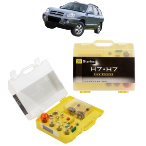 Kit trusa Set becuri H7 compatibila cu HYUNDAI SANTA FÉ II SUV Van (CM) din 2005-2013, bec far, semnalizare , pozitie, iluminare numar, frana, plafoniera, stop frana