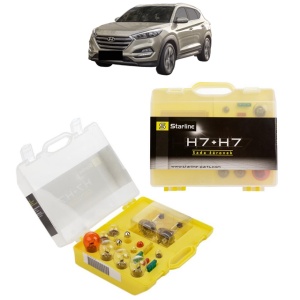 Kit trusa Set becuri H7 compatibila cu HYUNDAI TUCSON (TL, TLE) din 2015-2023, bec far, semnalizare , pozitie, iluminare numar, frana, plafoniera, stop frana