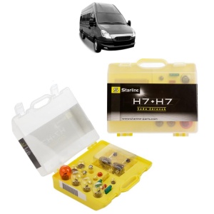 Kit trusa Set becuri H7 compatibila cu IVECO DAILY V Bus din 2011-2014, bec far, semnalizare , pozitie, iluminare numar, frana, plafoniera, stop frana