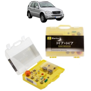 Kit trusa Set becuri H7 compatibila cu MERCEDES-BENZ M-CLASS (W163) din 1998-2005, bec far, semnalizare , pozitie, iluminare numar, frana, plafoniera, stop frana