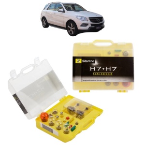 Kit trusa Set becuri H7 compatibila cu MERCEDES-BENZ M-CLASS (W166) din 2011-2015, bec far, semnalizare , pozitie, iluminare numar, frana, plafoniera, stop frana