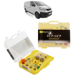 Kit trusa Set becuri H7 compatibila cu PEUGEOT EXPERT Van (V_) din 2016-2025, bec far, semnalizare , pozitie, iluminare numar, frana, plafoniera, stop frana