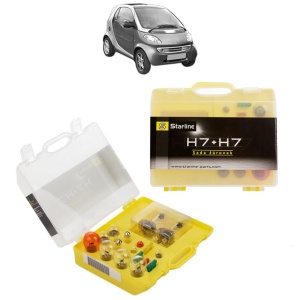 Kit trusa Set becuri H7 compatibila cu SMART FORTWO Coupe (450) din 2004-2007, bec far, semnalizare , pozitie, iluminare numar, frana, plafoniera, stop frana