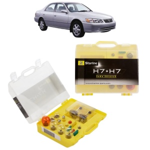 Kit trusa Set becuri H7 compatibila cu TOYOTA CAMRY Saloon (_V3_) din 2001-2006, bec far, semnalizare , pozitie, iluminare numar, frana, plafoniera, stop frana