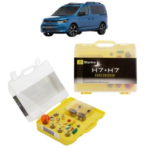 Kit trusa Set becuri H7 compatibila cu Volkswagen CADDY V Box Body/MPV (SBA, SBH) din 2020-2024, bec far, semnalizare , pozitie, iluminare numar, frana, plafoniera, stop frana