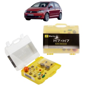 Kit trusa Set becuri H7 compatibila cu Volkswagen GOLF PLUS Van (521) din 2009-2014, bec far, semnalizare , pozitie, iluminare numar, frana, plafoniera, stop frana