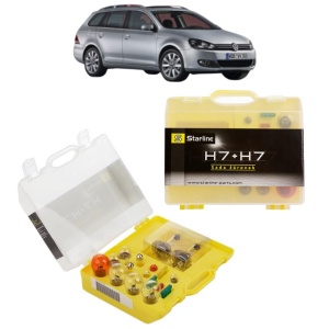Kit trusa Set becuri H7 compatibila cu Volkswagen GOLF VAN VI Variant (AJ5) din 2009-2014, bec far, semnalizare , pozitie, iluminare numar, frana, plafoniera, stop frana