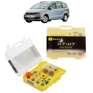 Kit trusa Set becuri H7 compatibila cu Volkswagen SHARAN Box Body/MPV (7N1, 7N2) din 2010-2015, bec far, semnalizare , pozitie, iluminare numar, frana, plafoniera, stop frana