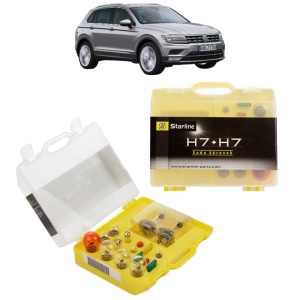 Kit trusa Set becuri H7 compatibila cu Volkswagen TIGUAN SUV Van (AD1) din 2016-2020, bec far, semnalizare , pozitie, iluminare numar, frana, plafoniera, stop frana