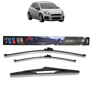 Set 3 stergatoare ABARTH GRANDE PUNTO din 2007-2010, Derby, din cauciuc siliconat rezistent