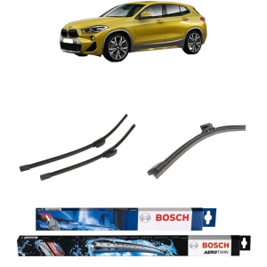 Set 3 stergatoare BMW X2 (F39) din 2017-2023, Bosch Aerotwin, din cauciuc siliconat rezistent