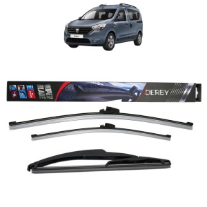 Set 3 stergatoare DACIA DOKKER Box Body/MPV din 2012-2021, Derby, din cauciuc siliconat rezistent