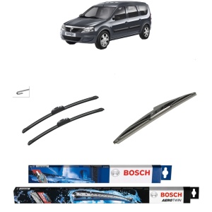 Set 3 stergatoare DACIA LOGAN MCV (KS_) din 2007-2013, Bosch Aerotwin Retrofit, din cauciuc siliconat rezistent