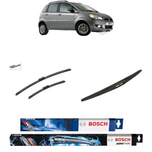 Set 3 stergatoare FIAT IDEA (350_) din 2003-2012, Bosch Aerotwin, din cauciuc siliconat rezistent