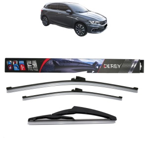 Set 3 stergatoare FIAT TIPO Hatchback (356_, 357_) din 2016-2022, Derby, din cauciuc siliconat rezistent