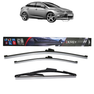 Set 3 stergatoare FORD FOCUS III Saloon din 2010-2020, Derby, din cauciuc siliconat rezistent