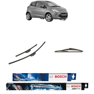 Set 3 stergatoare FORD KA (RU8) din 2008-2016, Bosch Aerotwin Retrofit, din cauciuc siliconat rezistent