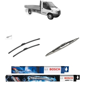Set 3 stergatoare FORD TRANSIT Platform/Chassis (FM_ _, FN_ _, FF_ _) din 2006-2014, Bosch Aerotwin Retrofit, din cauciuc siliconat rezistent