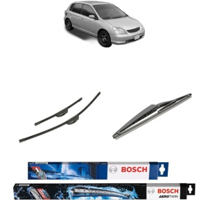Set 3 stergatoare HONDA CIVIC VII Hatchback (EU, EP, EV) din 2000-2005, Bosch Aerotwin Retrofit, din cauciuc siliconat rezistent