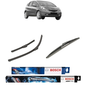 Set 3 stergatoare HONDA JAZZ III (GE_, GG_, GP_, ZA_) din 2007-2015, Bosch Aerotwin Retrofit, din cauciuc siliconat rezistent