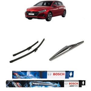 Set 3 stergatoare HYUNDAI i20 III (BC3, BI3) din 2020-2024, Bosch Aerotwin, din cauciuc siliconat rezistent