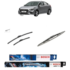 Set 3 stergatoare HYUNDAI SOLARIS Saloon (HCR, HCI) din 2017, Bosch Aerotwin Retrofit, din cauciuc siliconat rezistent