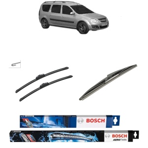 Set 3 stergatoare LADA LARGUS (KS0_, RS0_, KSA_) din 2012-2021, Bosch Aerotwin Retrofit, din cauciuc siliconat rezistent