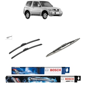 Set 3 stergatoare MITSUBISHI PAJERO CLASSIC (V2_W, V6_W, V7_W) din 2001-2006, Bosch Aerotwin Retrofit, din cauciuc siliconat rezistent