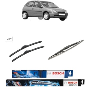 Set 3 stergatoare OPEL CORSA B (S93) din 1993-2000, Bosch Aerotwin Retrofit, din cauciuc siliconat rezistent