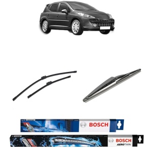 Set 3 stergatoare PEUGEOT 207 SW (WK_) din 2007-2013, Bosch Aerotwin, din cauciuc siliconat rezistent