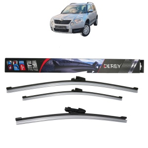 Set 3 stergatoare SKODA YETI (5L) din 2009-2017, Derby, din cauciuc siliconat rezistent