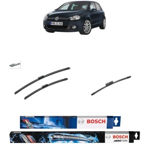 Set 3 stergatoare VOLKSWAGEN GOLF VI Van (5K1) din 2008-2012, Bosch Aerotwin, din cauciuc siliconat rezistent