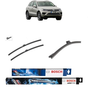 Set 3 stergatoare VOLKSWAGEN TOUAREG (7P5, 7P6) din 2010-2018, Bosch Aerotwin, din cauciuc siliconat rezistent