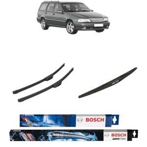 Set 3 stergatoare VOLVO V70 I (875, 876) din 1995-2000, Bosch Aerotwin Retrofit, din cauciuc siliconat rezistent